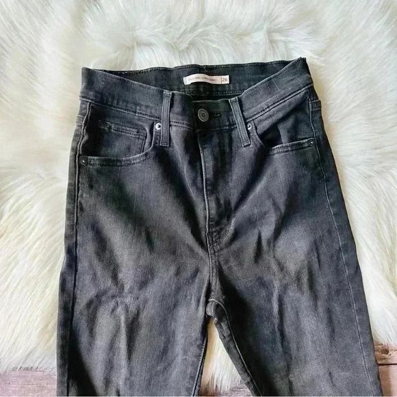 Levi’s Mile High Black/ Gray Skinny Jeans Sz 26 - Picture 7 of 9
